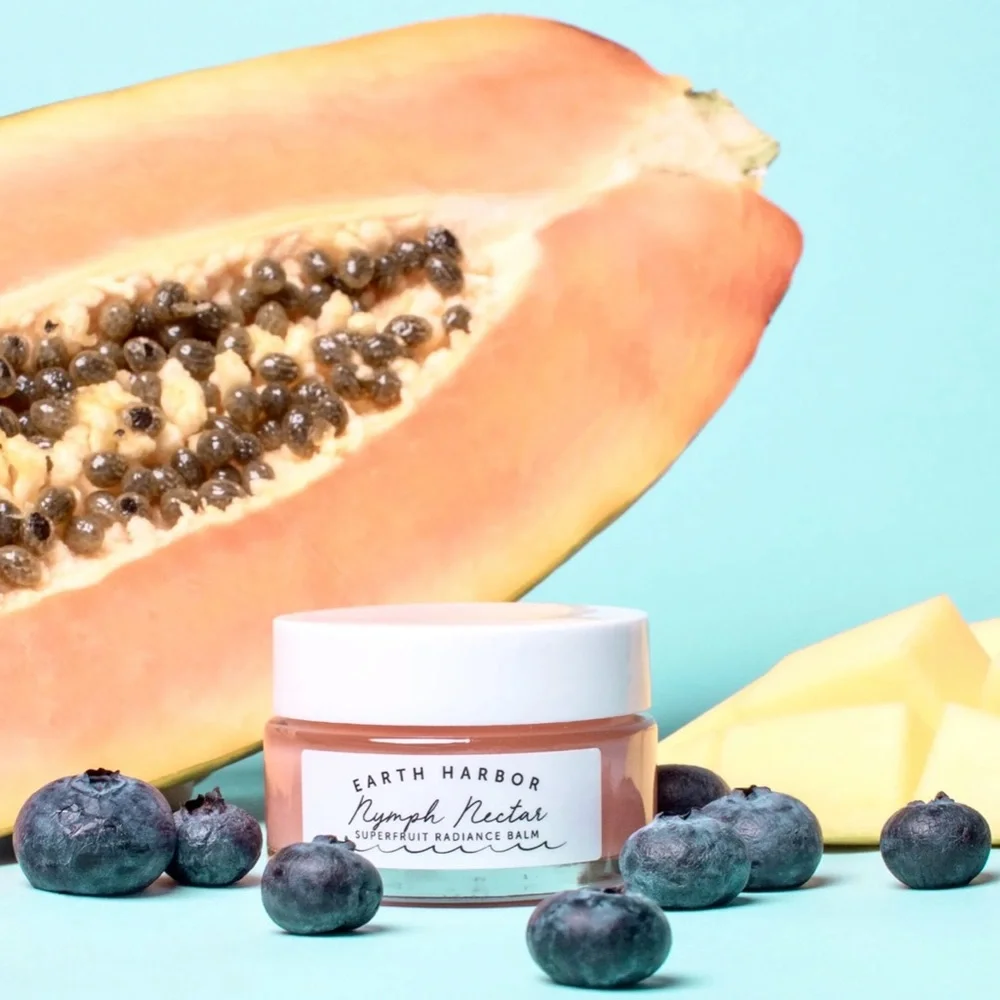 EARTH HARBOR NYMPH NECTAR Superfruit Radiance Balm 1oz $34 NIB CLEAN BEAUTY
